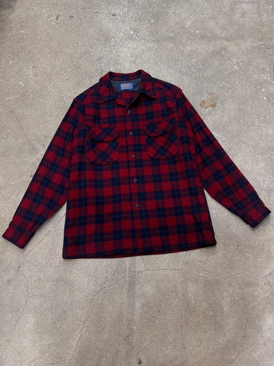 70‘s 펜들턴 울 체크 보드 셔츠 M 상품이미지1