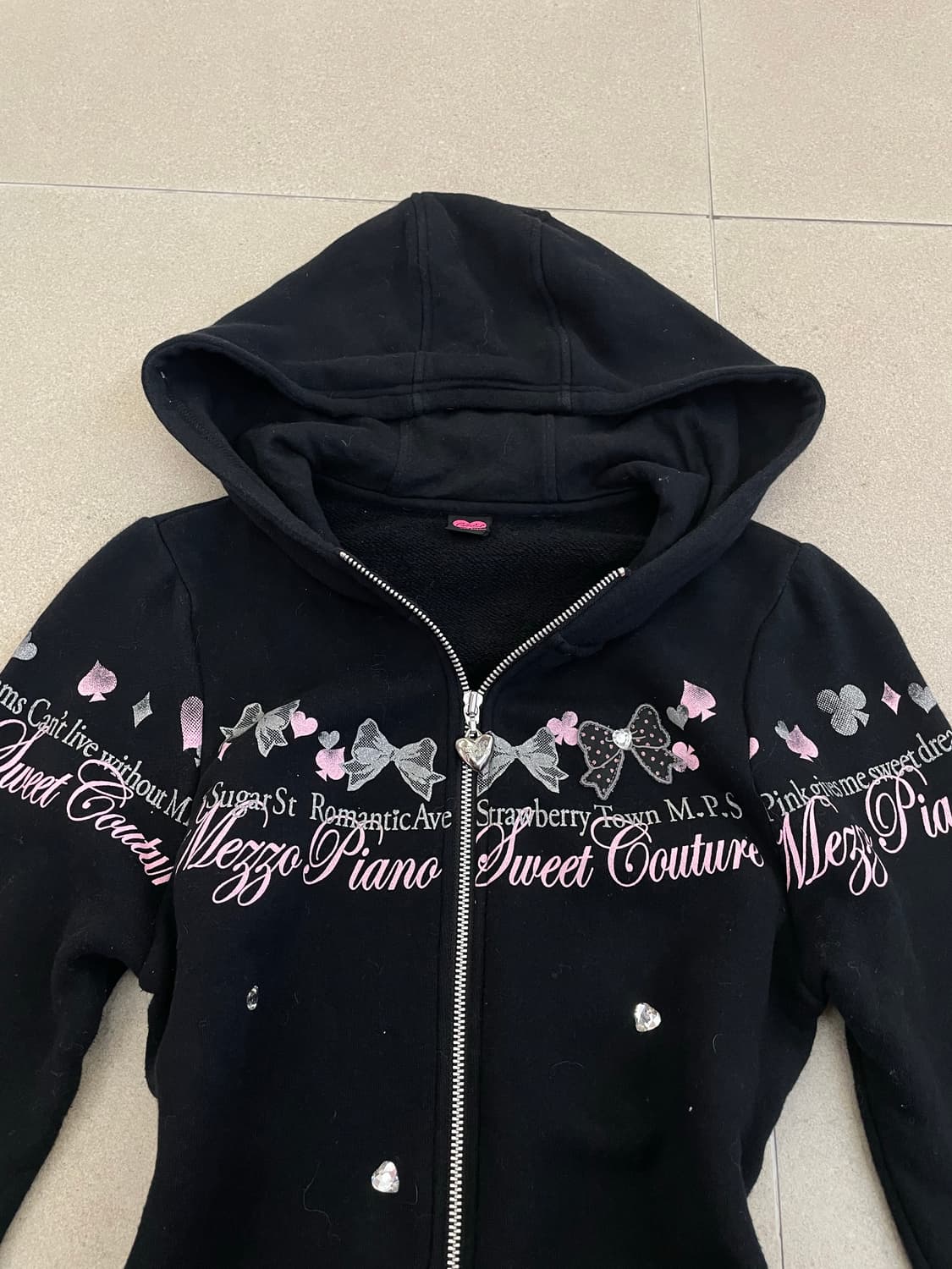 메조피아노 핑크 프릴 후드집업 상품이미지2