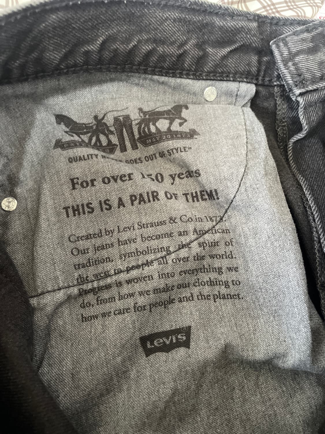 리바이스 578 배기진 흑청 32/32 상품이미지6