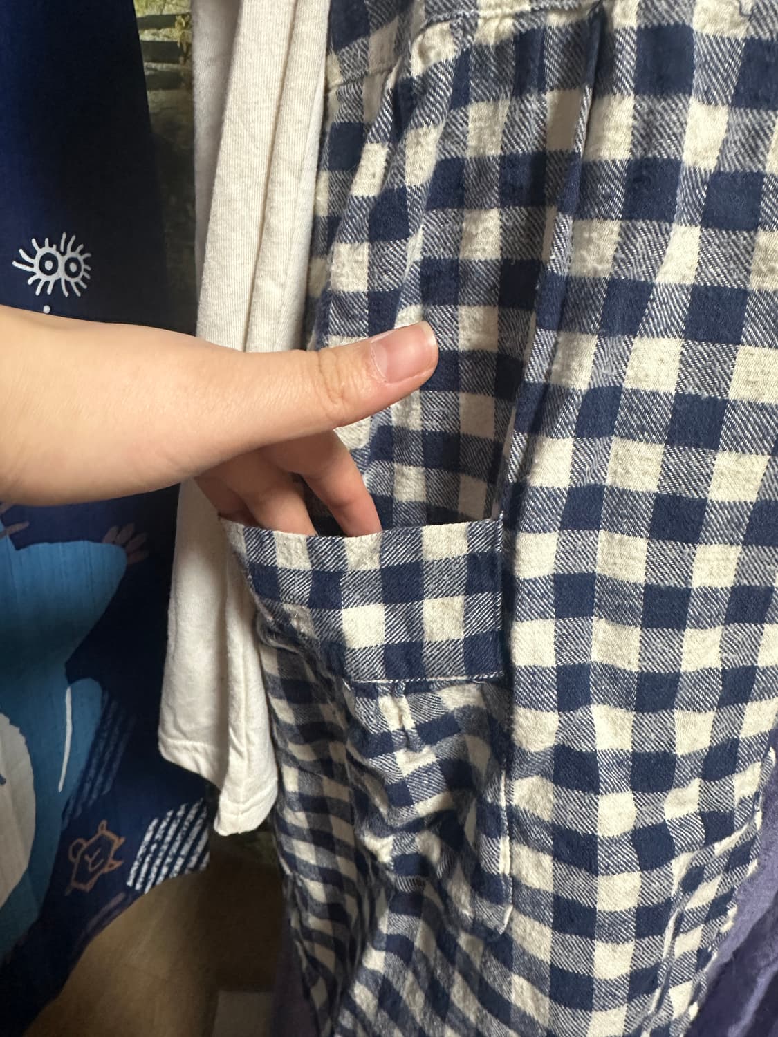 빈티지 네이비 바선생 퍼프 소매 우드 단추 튜닉 원피스 상품이미지5