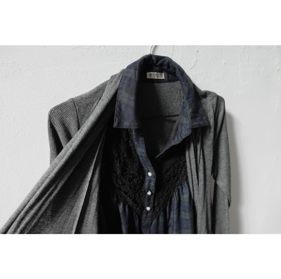 Axes Femme Check Shirt Cardigan 상품이미지2