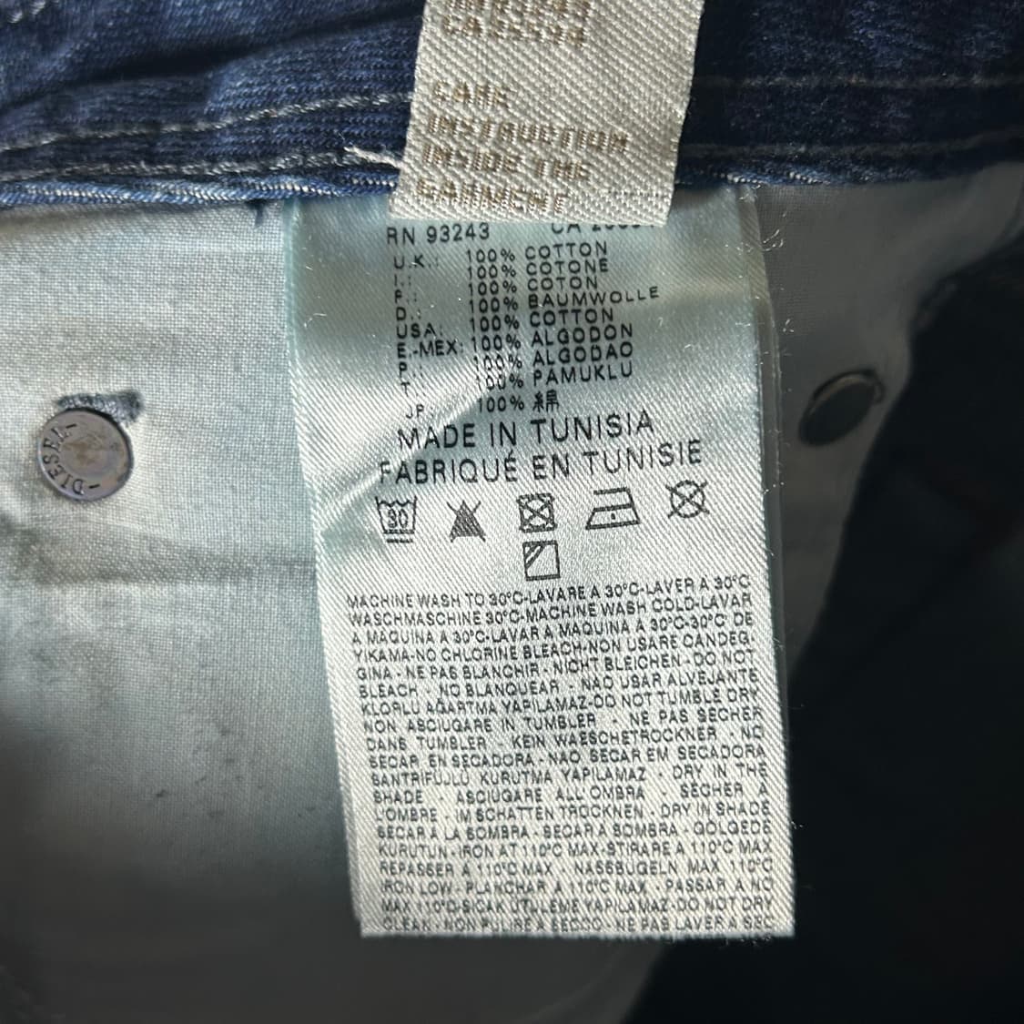 [DIESEL] 디젤 워시드 데미지 부츠컷 데님팬츠 상품이미지5