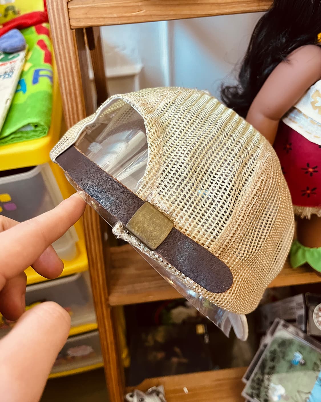 Vintage Real Leather Mesh Trucker Cap 상품이미지5