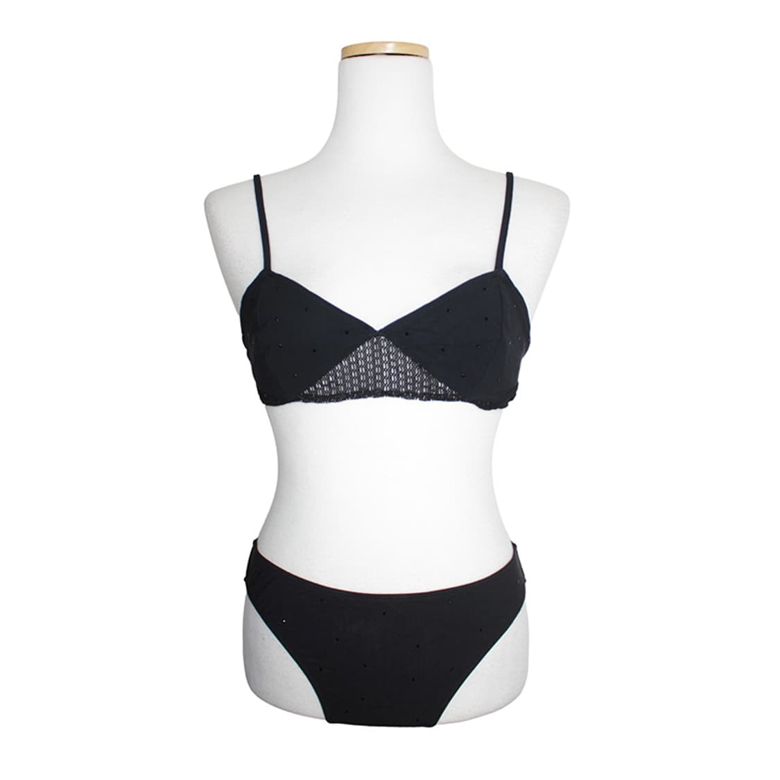 샤넬 블랙 레이스 비키니 수영복 36 상품이미지1