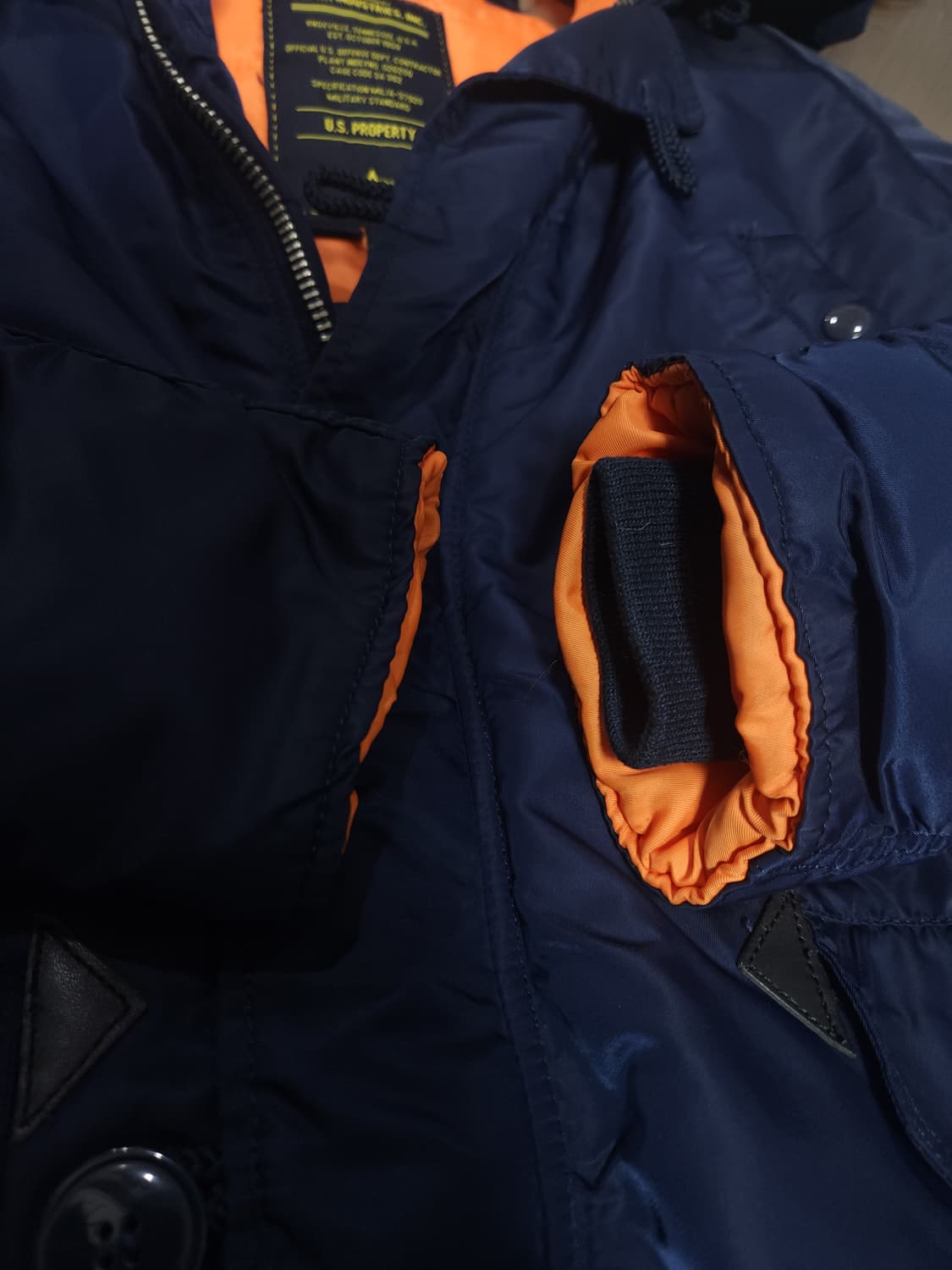 알파인더스트리 N3B 패딩 항공점퍼 개파카, S 상품이미지5