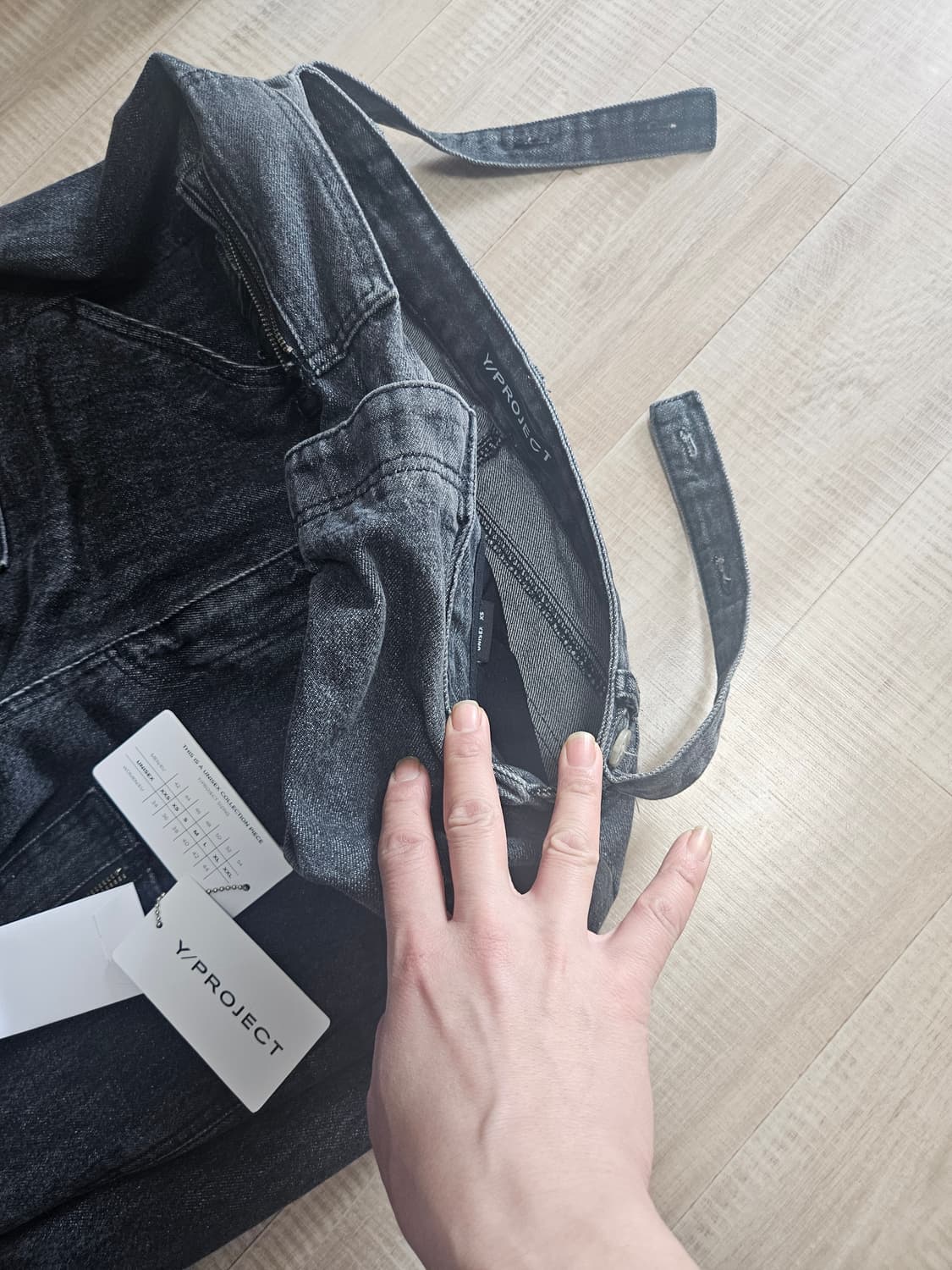 와이프로젝트 팝업진 흑청xs팝니다 상품이미지4