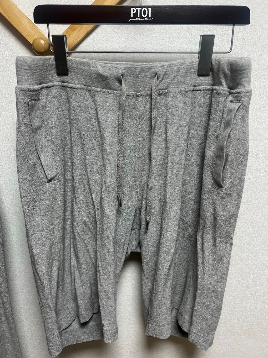 Sunspel 썬스펠 그레이 타월링 트레이닝 후드 집업&쇼츠 셋업 판매 상품이미지5