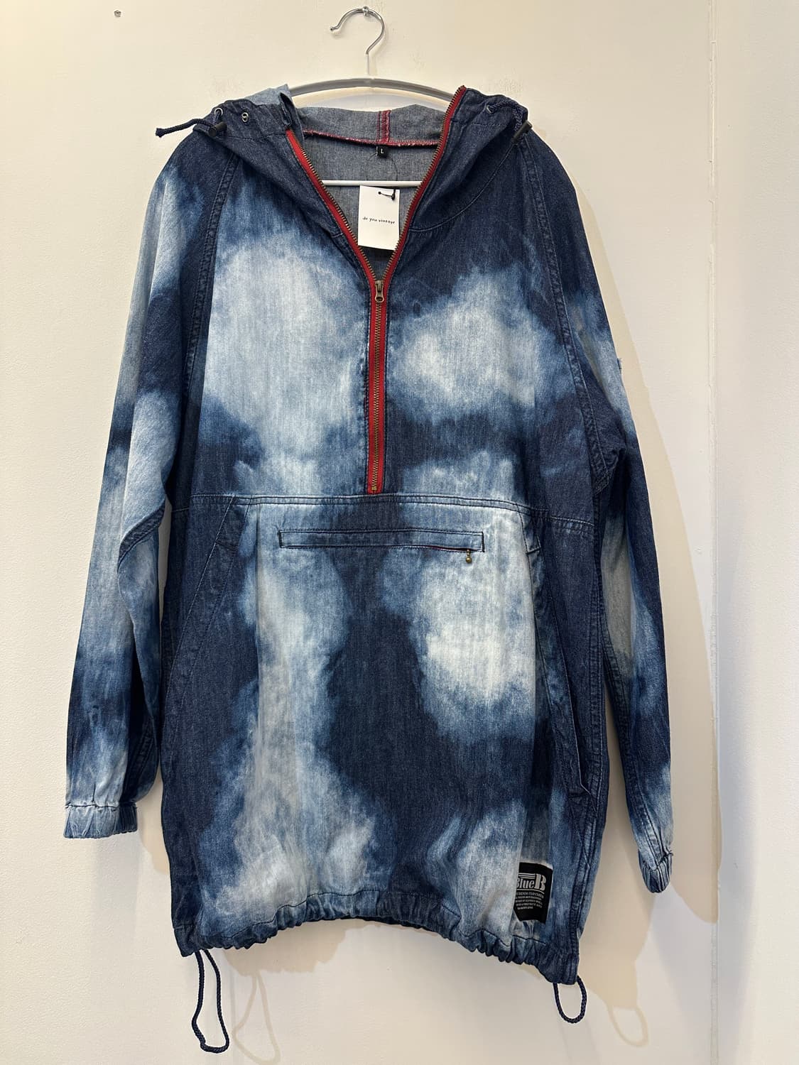L) blue b neo denim 아노락 후드 롱 티셔츠 상품이미지1