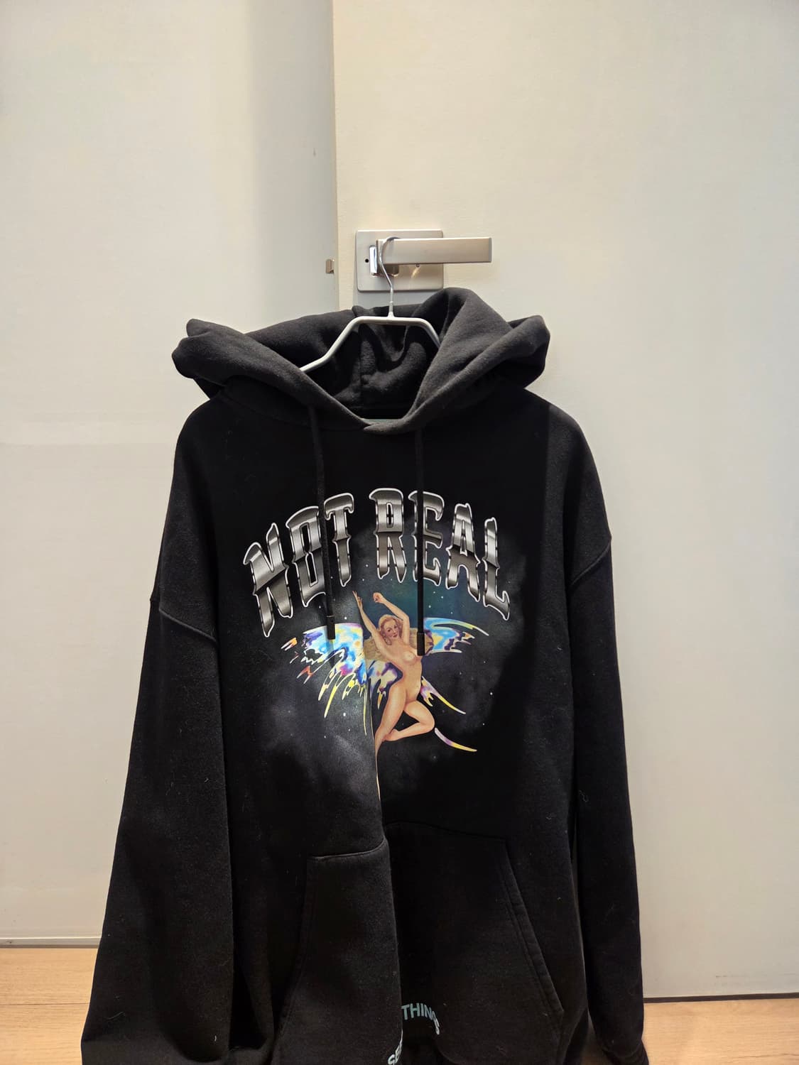 Off-White NOT REAL 블랙 후드티 M 상품이미지1