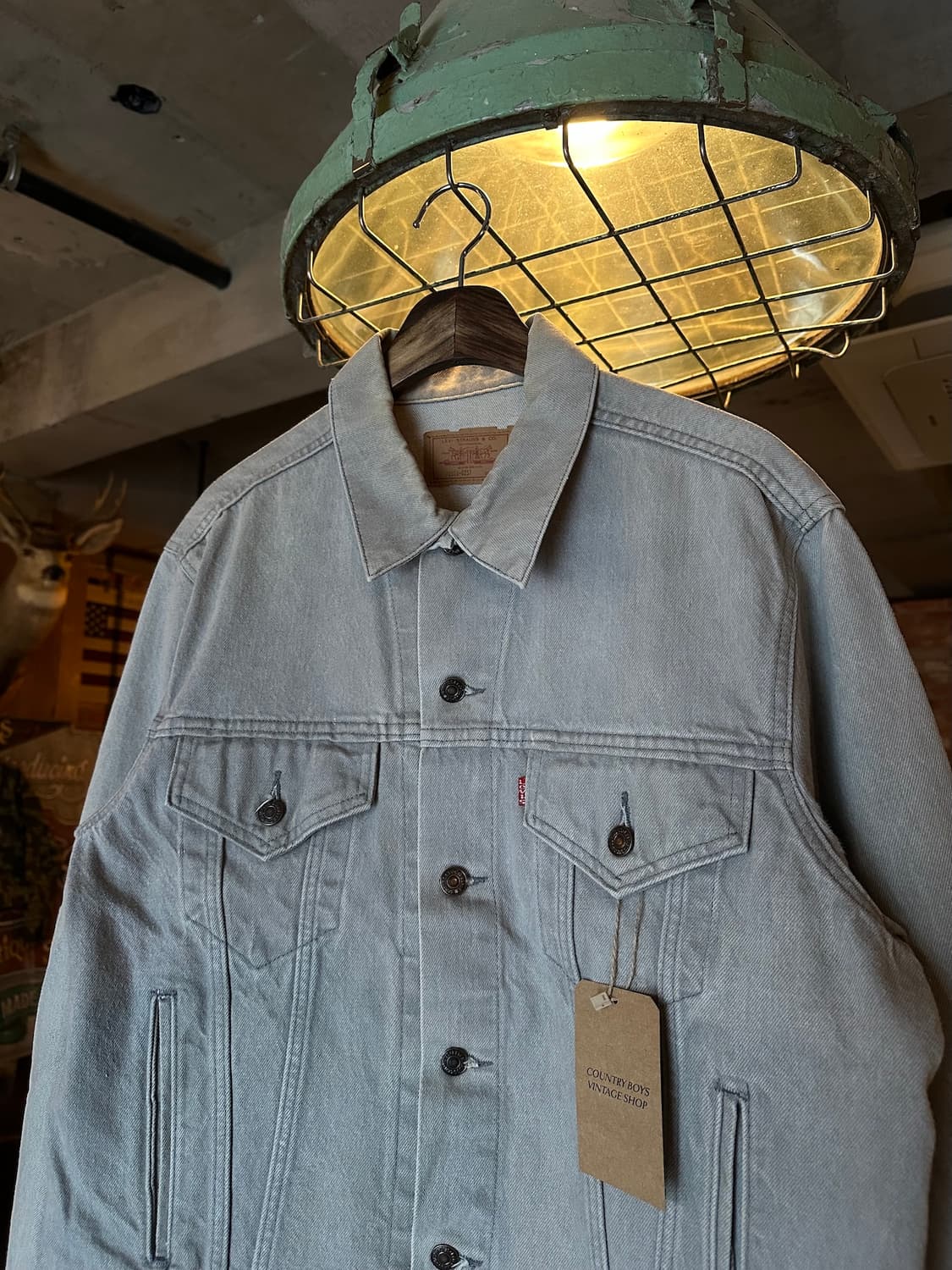 80s USA 빈티지 리바이스 3세대 그레이 데님 자켓 상품이미지2