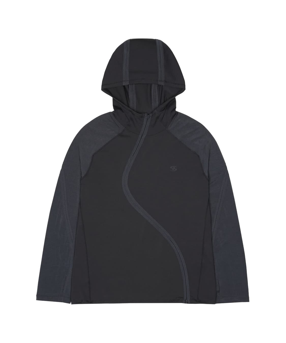 (3 4) 산산기어 웨이브 롱 슬리브 블루 차콜 새상품 상품이미지1