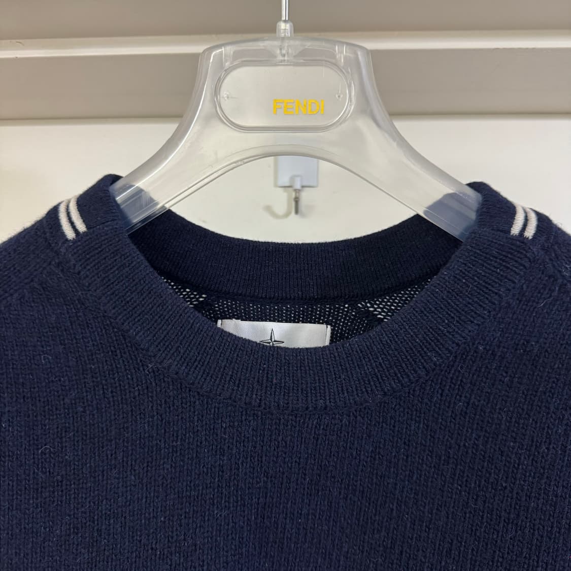 스톤아일랜드 더블라이닝 램스울 니트 L사이즈 네이비 상품이미지4