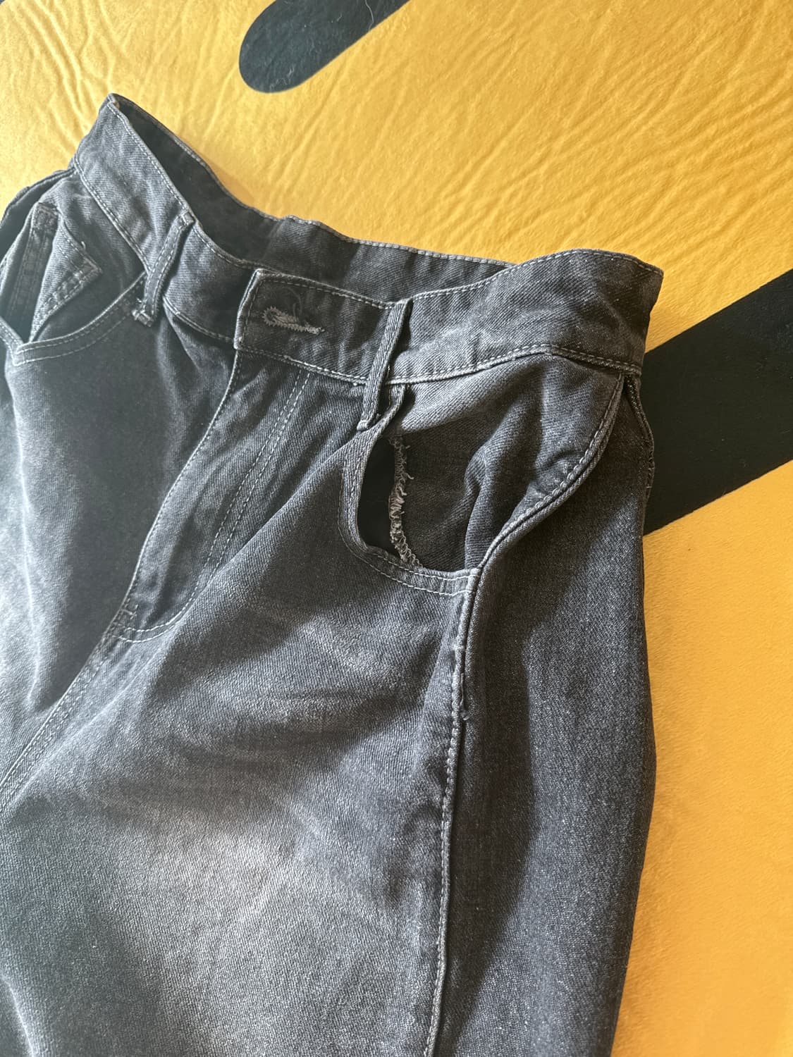 엽절개 데님 버뮤다 팬츠 XL  상품이미지4