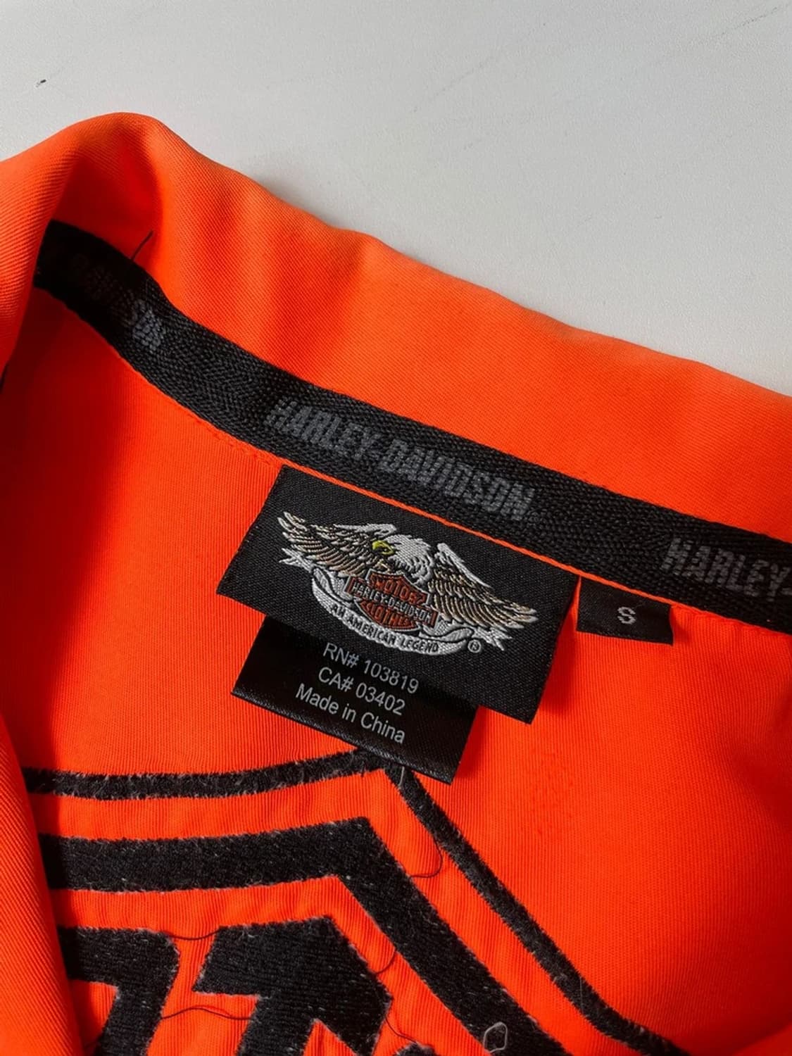 할리데이비슨 블레이즈 오렌지 빈티지 워크 셔츠 PN9639 상품이미지6