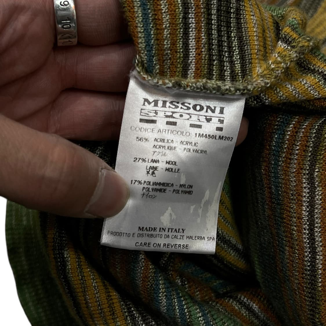  미쏘니 스포츠 스트라이프 터틀넥 니트 y14206 상품이미지7