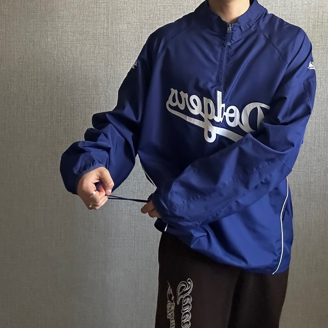 Majestic LADodgers Authentic Windbreaker 상품이미지2
