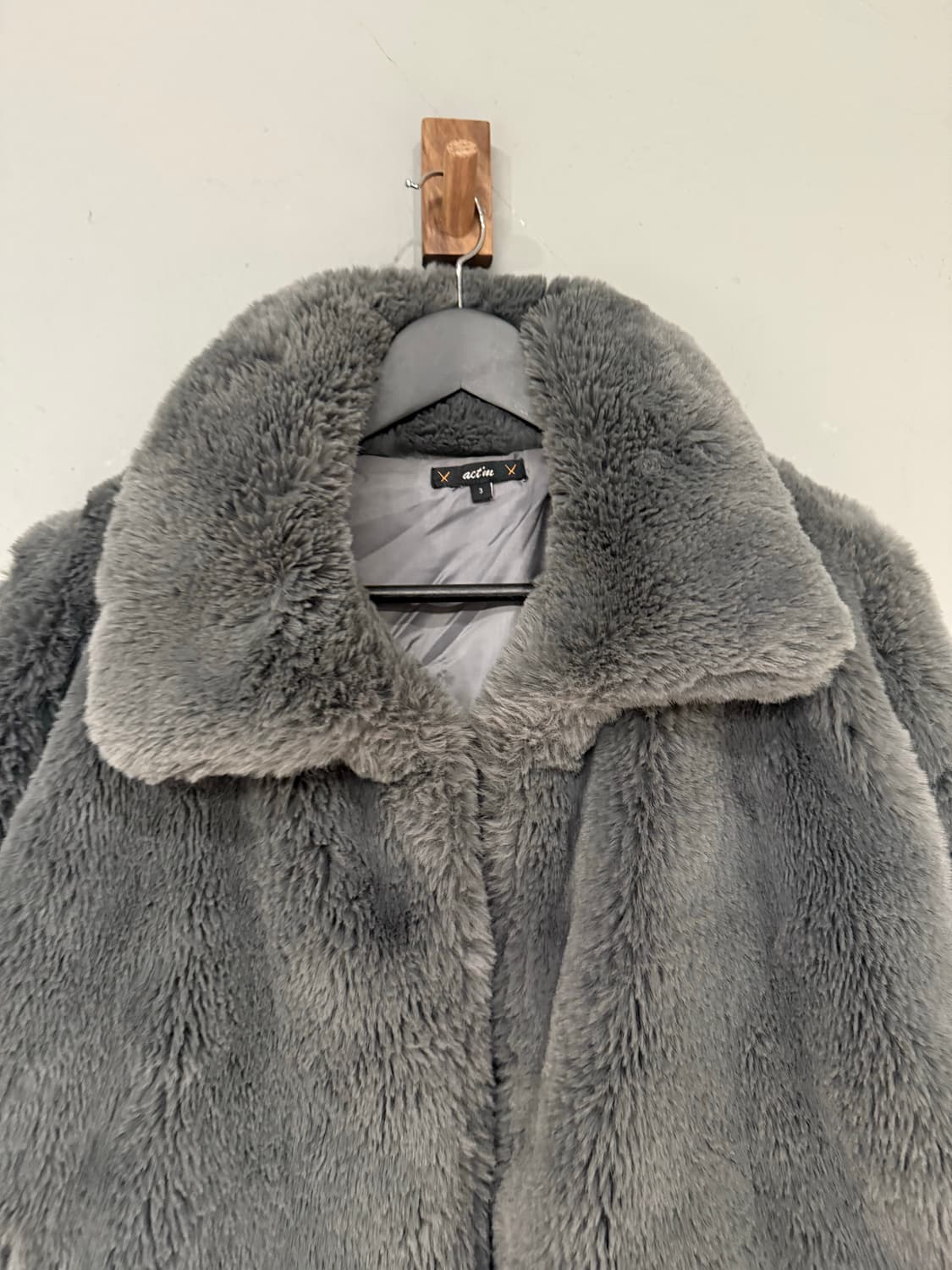 grayish blue pocket eco fur jk 상품이미지7