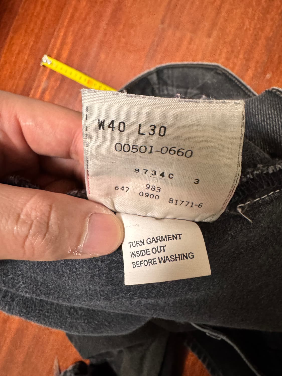 [40] 00년 9월 생산 리바이스 501-0660 블랙진  상품이미지5