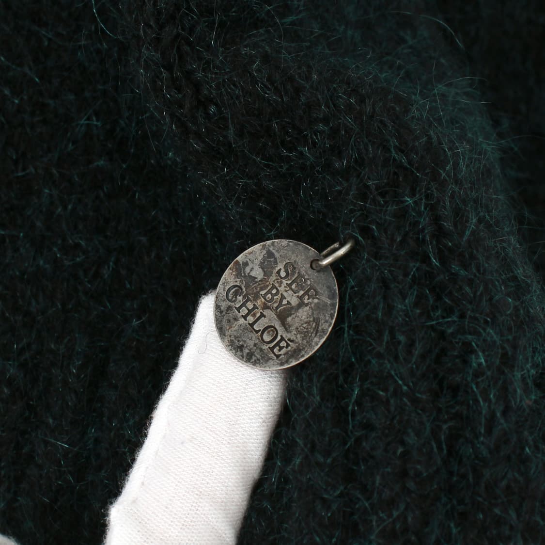 씨바이끌로에 Chloe 모헤어 라운드 넥 그린 베이직 니트 상품이미지2