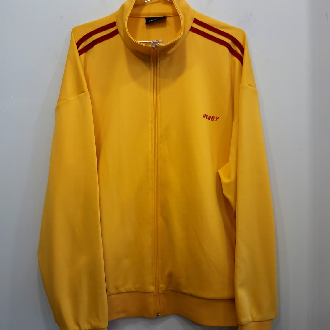 NERDY 스트릿 감성 옐로우 트랙 자켓 집업 상품이미지2