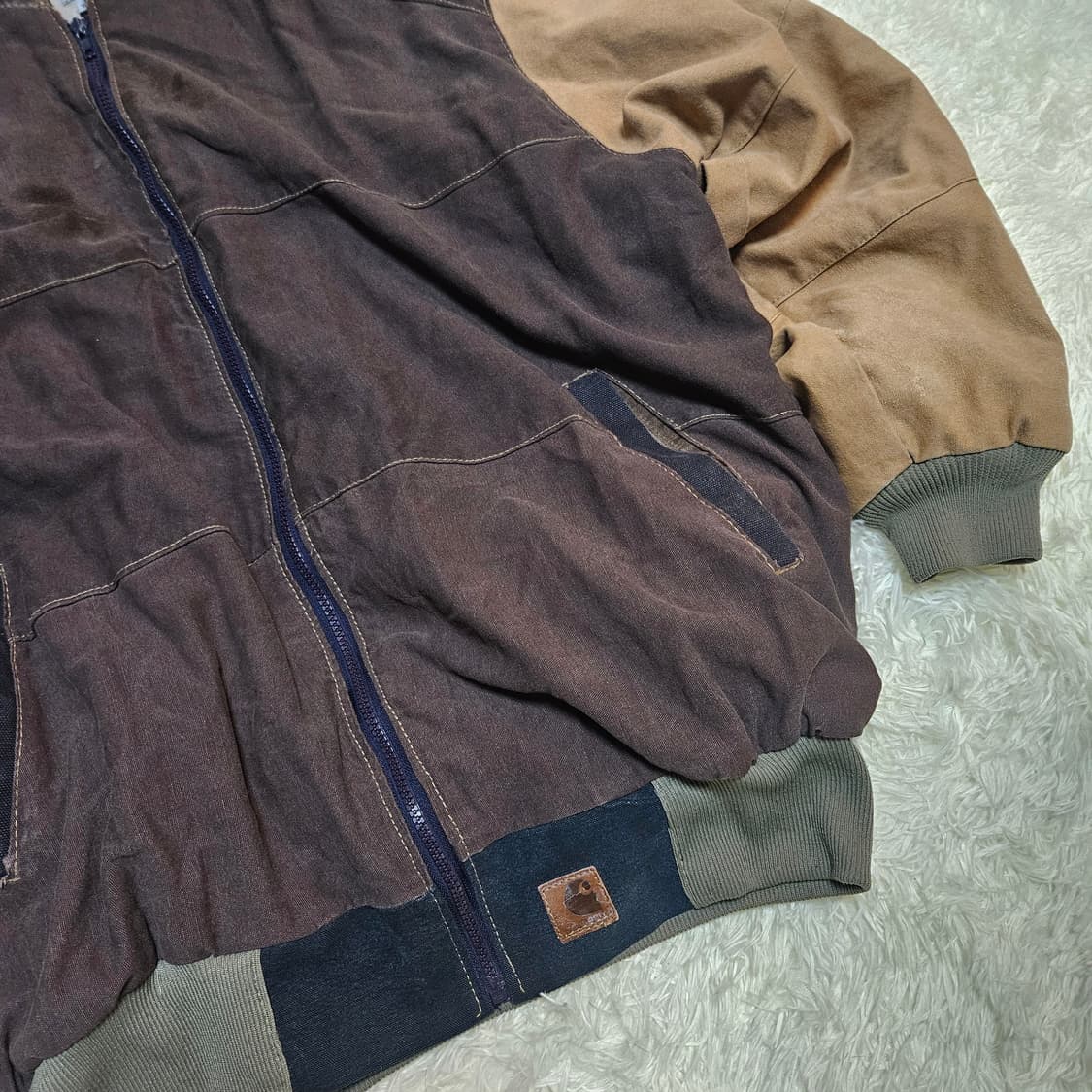 칼하트 빈티치 리메이크 패치드 후드 양털 자켓 XL 상품이미지3
