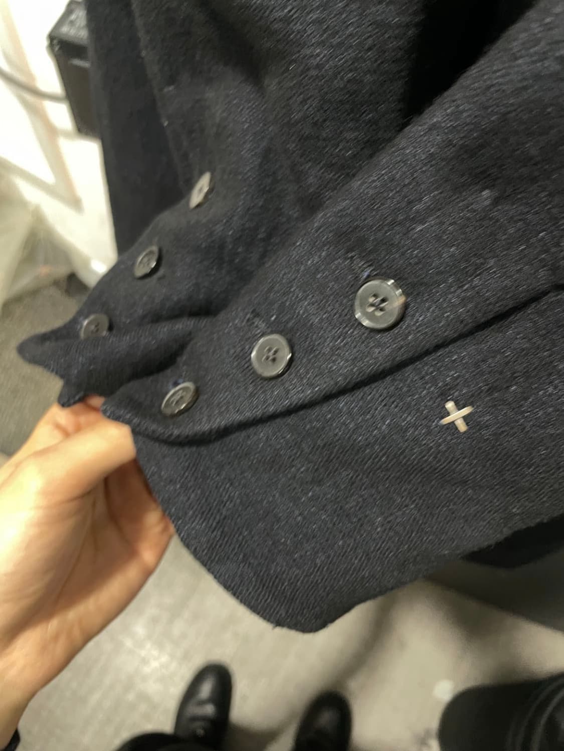M.A+ 4 BOTTON BLACK STILL UNLINED COAT 상품이미지3