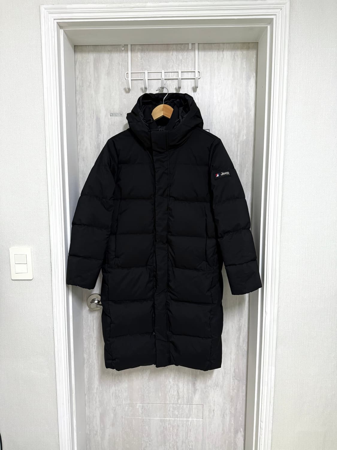 공용 90 S / 지프 덕다운 롱패딩 블랙 상품이미지1