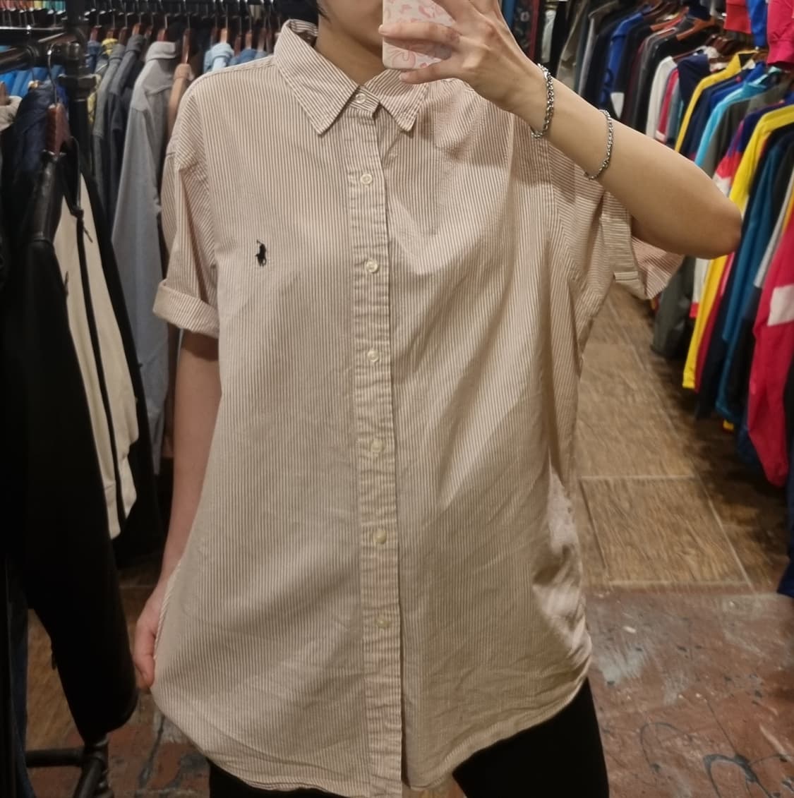 [Hi] 폴로 스트라이프 반팔 셔츠 상품이미지1