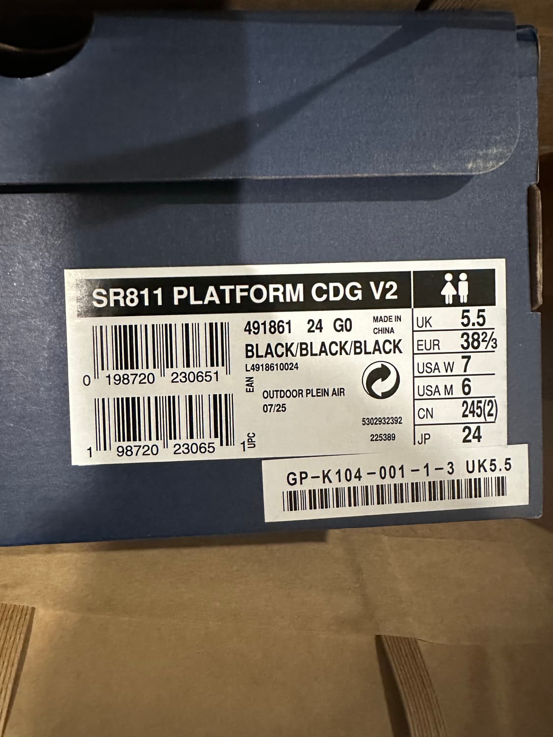 꼼데가르송 x 살로몬 Women's  SR811 버젼 2 블랙 상품이미지2