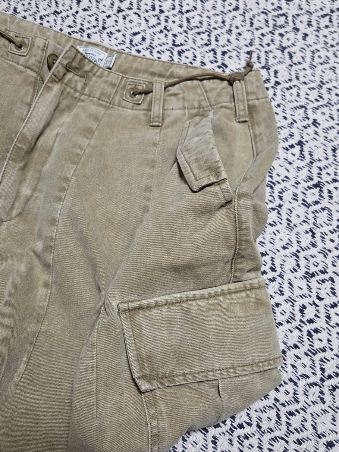 BIGUNION 빅유니온 카키 패치 와이드 카고 바지 L 상품이미지4