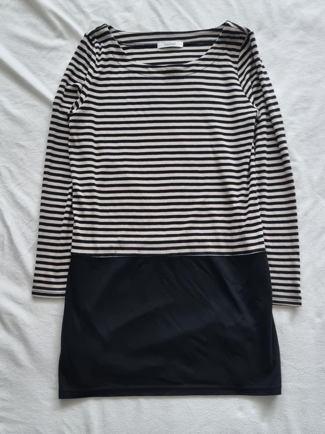 빈티지 모리걸 하구미 스트라이프 레이어드 티셔츠 상품이미지1