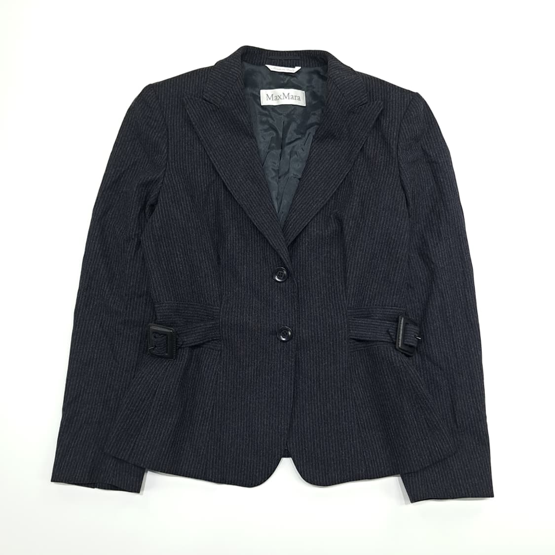 CN937W M 막스마라 이탈리안 울 핀스트라이프 테일러드 자켓 블레이저 상품이미지1