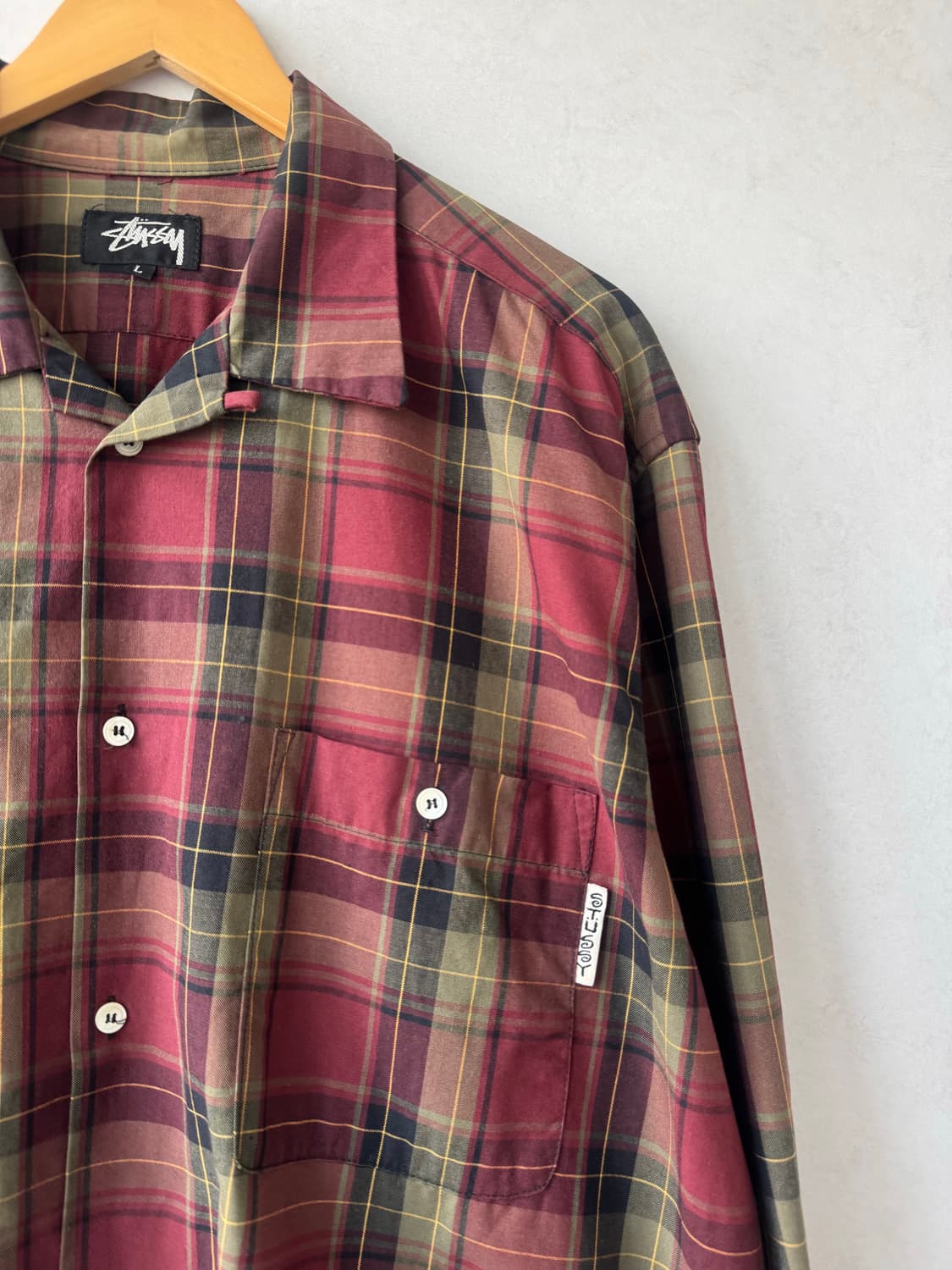 80s 스투시 체크 셔츠 상품이미지5