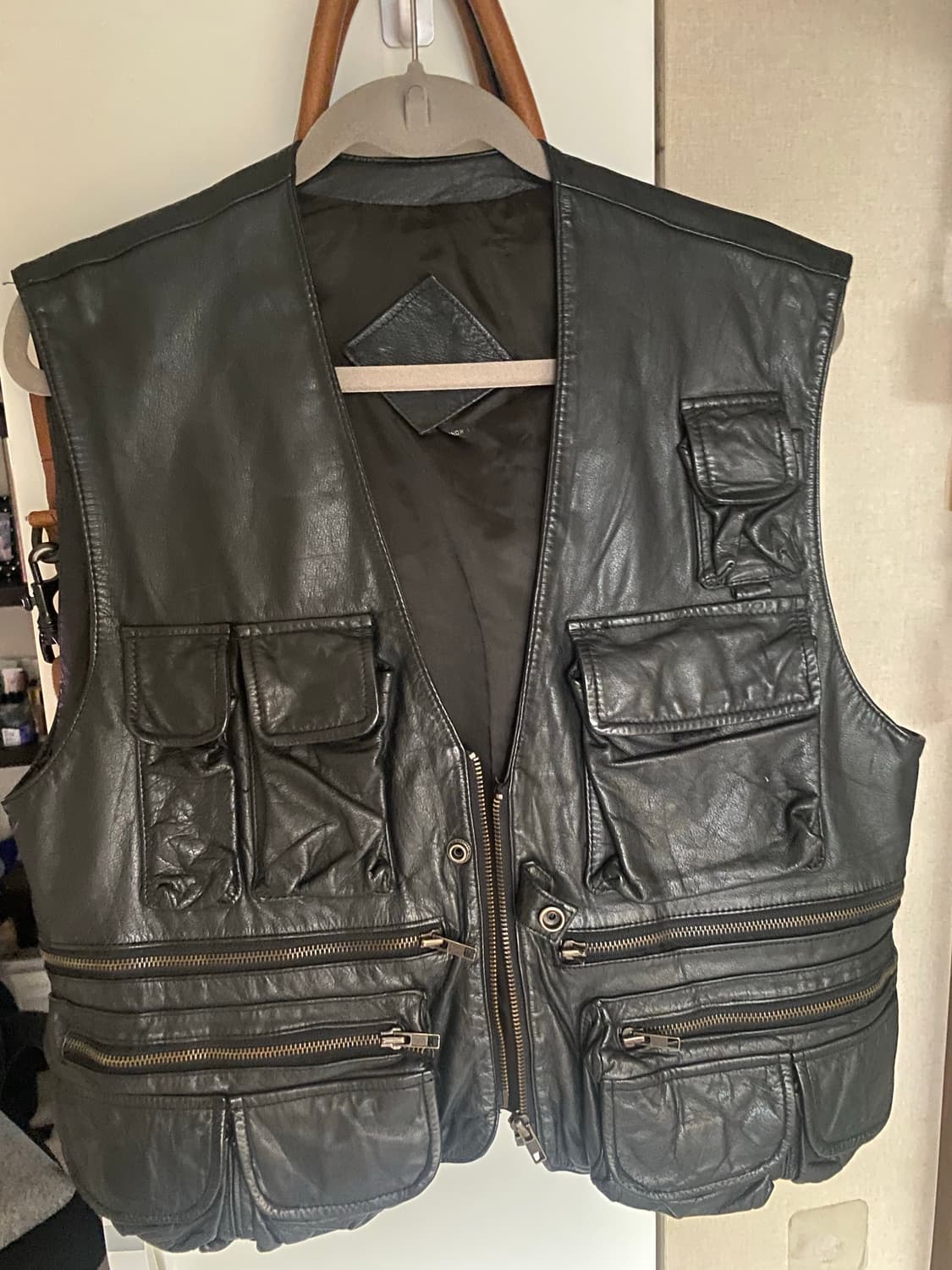 일본빈티지 가죽 조끼  상품이미지2