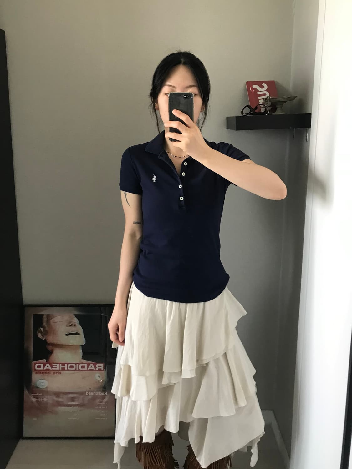 폴로 랄프로렌 스포츠 여성라인 포니 로고 네이비 카라티 상품이미지2