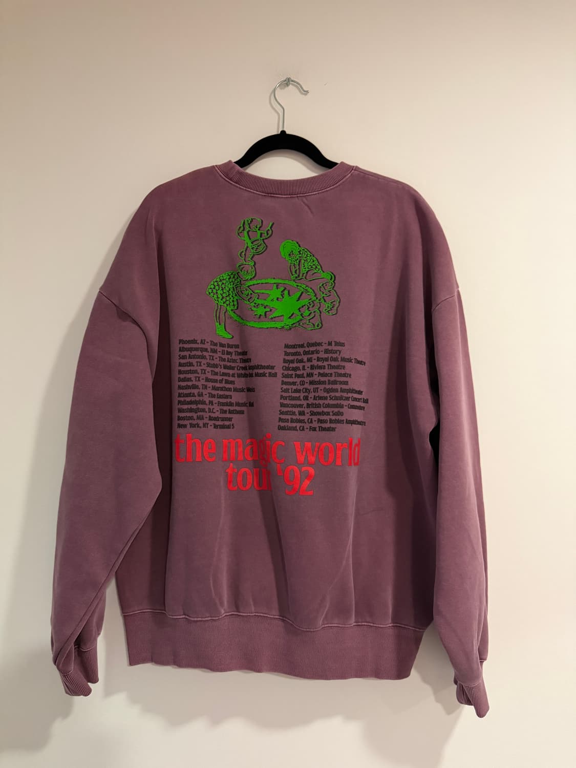 나이스고스트클럽 매직 월드 투어 피그먼트 스웨트셔츠 상품이미지4