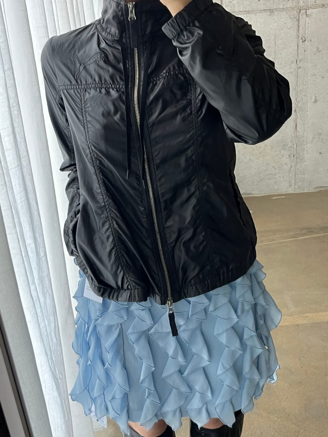 Puma 퓨마 2사이드 지퍼 자켓 블랙 상품이미지5