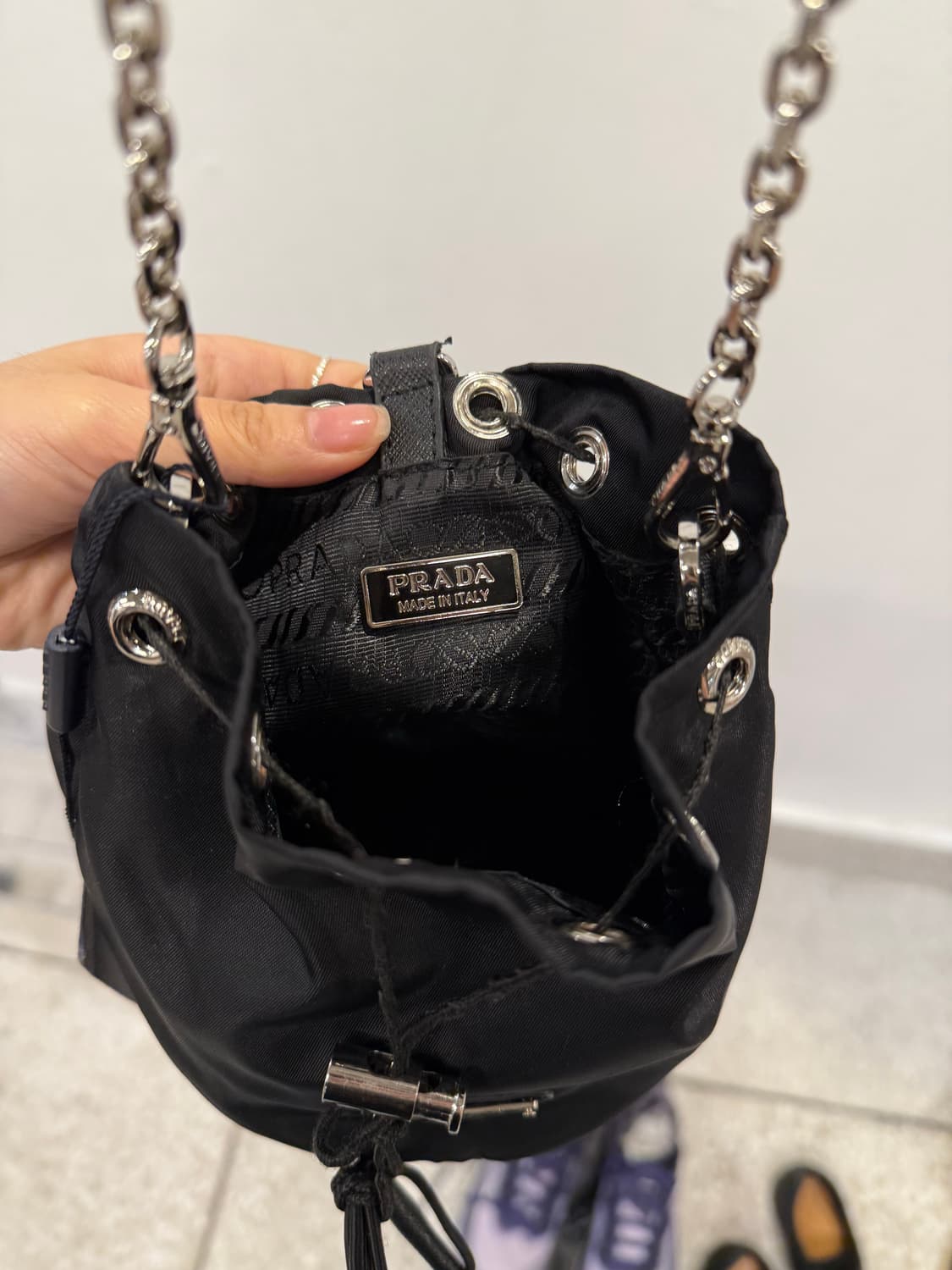 Prada Mini Drawstring Crossbody Bag  상품이미지6