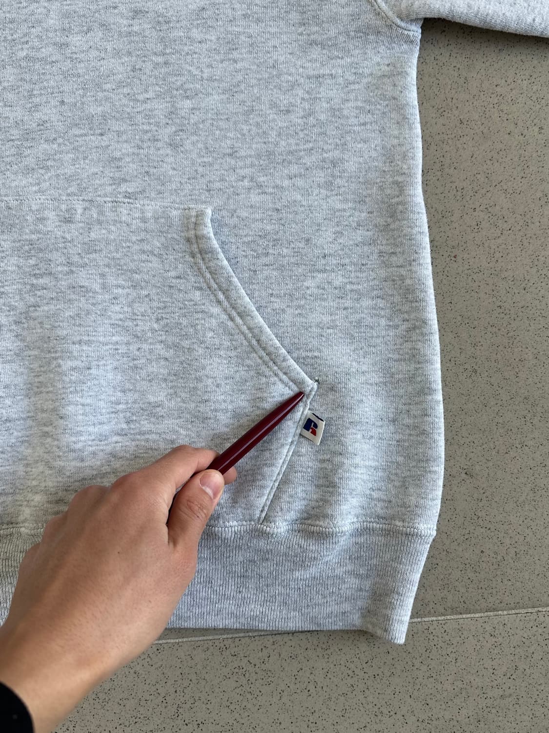 90s 빈티지 러셀 후드 그레이 M USA 상품이미지3