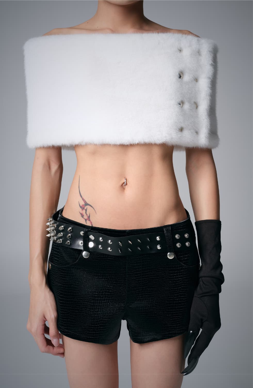 lynhalyn Faux Mink Snap Shoulder Shawl  상품이미지1