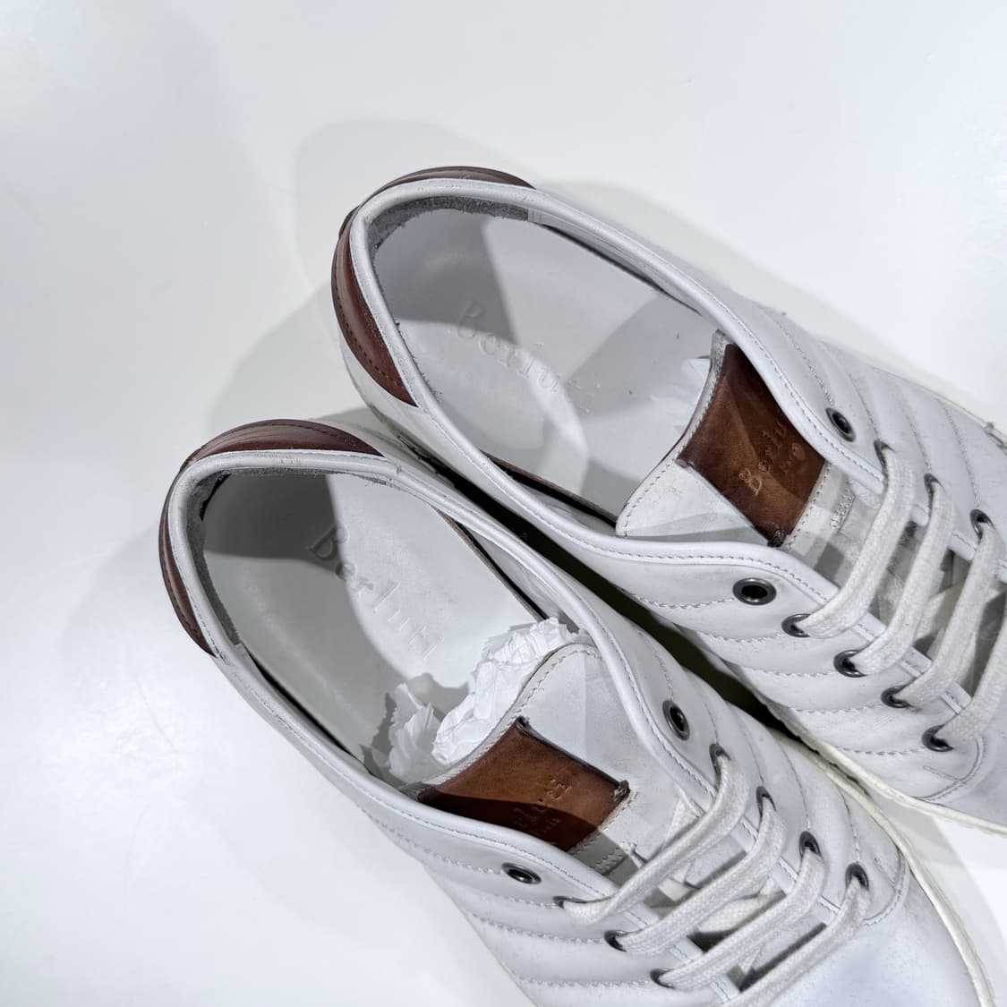 (A/6.5) / 벨루티 로우탑 스니커즈 레더 가죽 상품이미지7