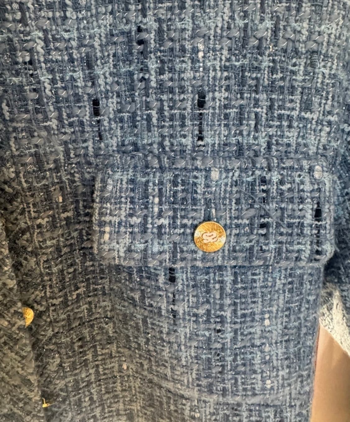 Sandro 트위드 반팔 자켓 블루 상품이미지4