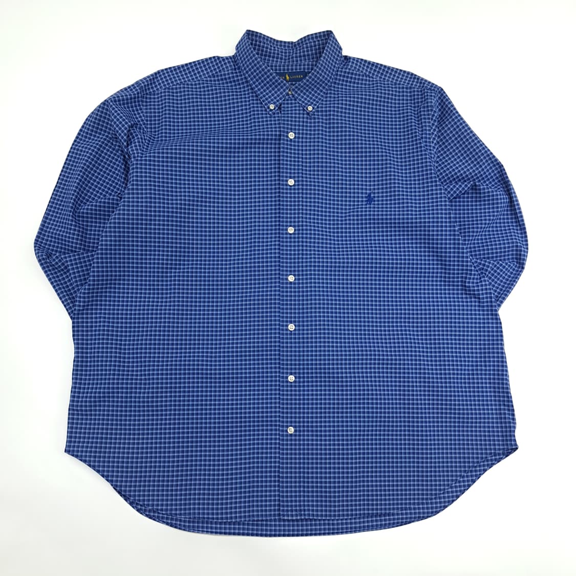 CN235 2XB 폴로 랄프로렌 로얄블루 마이크로체크 긴팔 셔츠 남방 상품이미지1