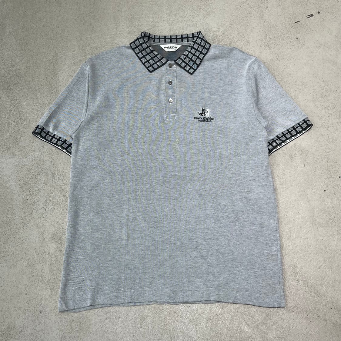 블랙앤화이트 반팔 카라티 s10527 상품이미지1