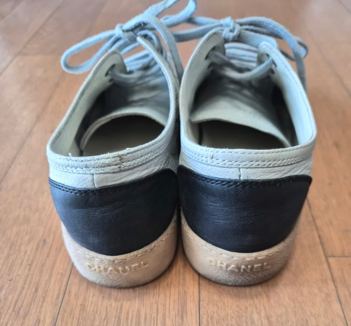 (정품) 샤넬 CC로고 스니커즈 36 (명품 여자 신발 크루즈) 상품이미지3