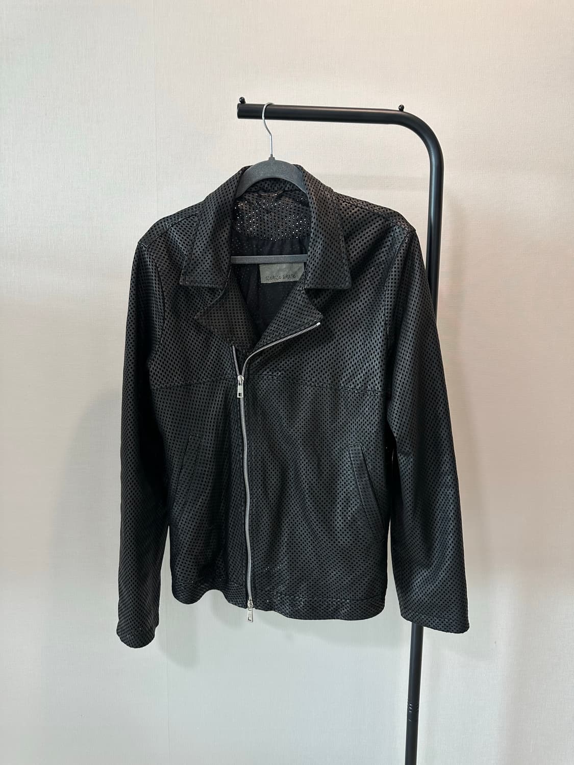 조르지오 브라토 펀칭 레더 라이더스 자켓 상품이미지1