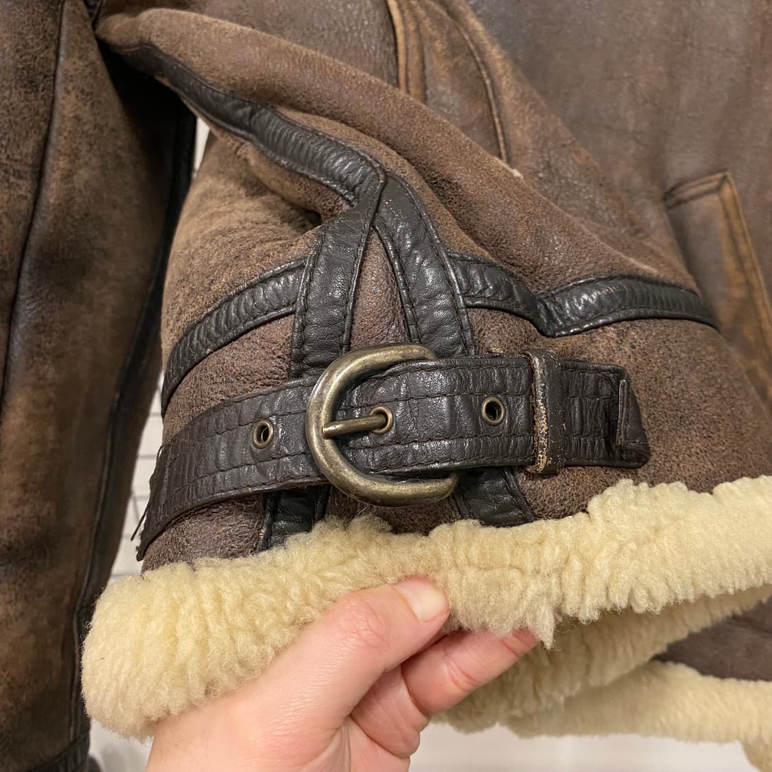 Italy 빈티지 B-3 양가죽 양털 무스탕 상품이미지6