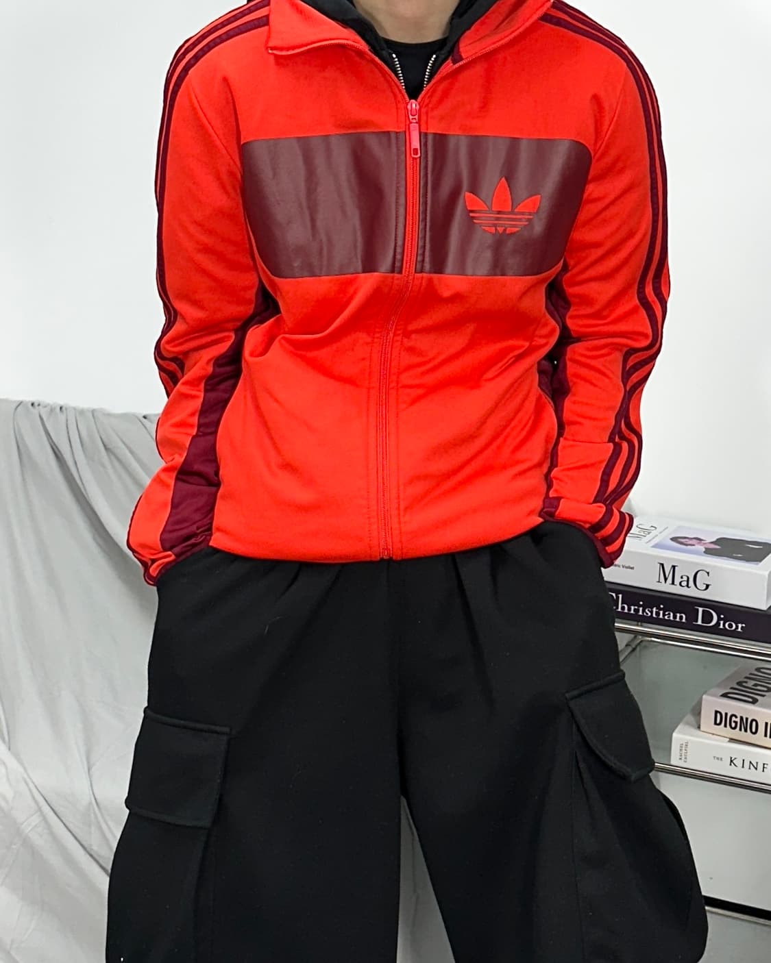 아디다스 오렌지 파이어버드 트랙탑 져지 L 상품이미지1