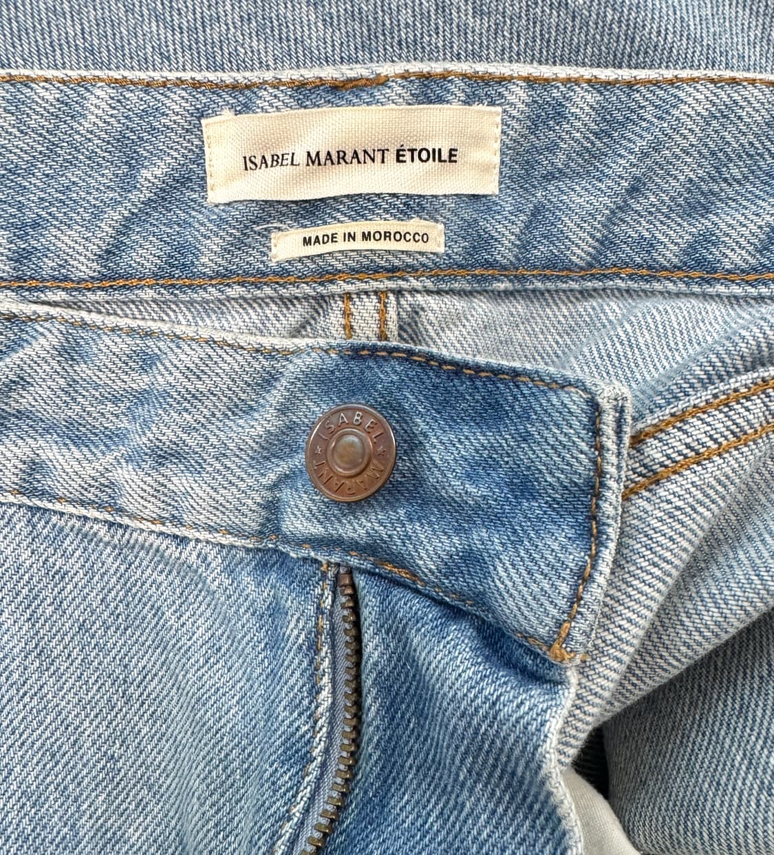 ISABEL MARANT 이자벨마랑 백포켓 자수로고 데님 팬츠 38 상품이미지5
