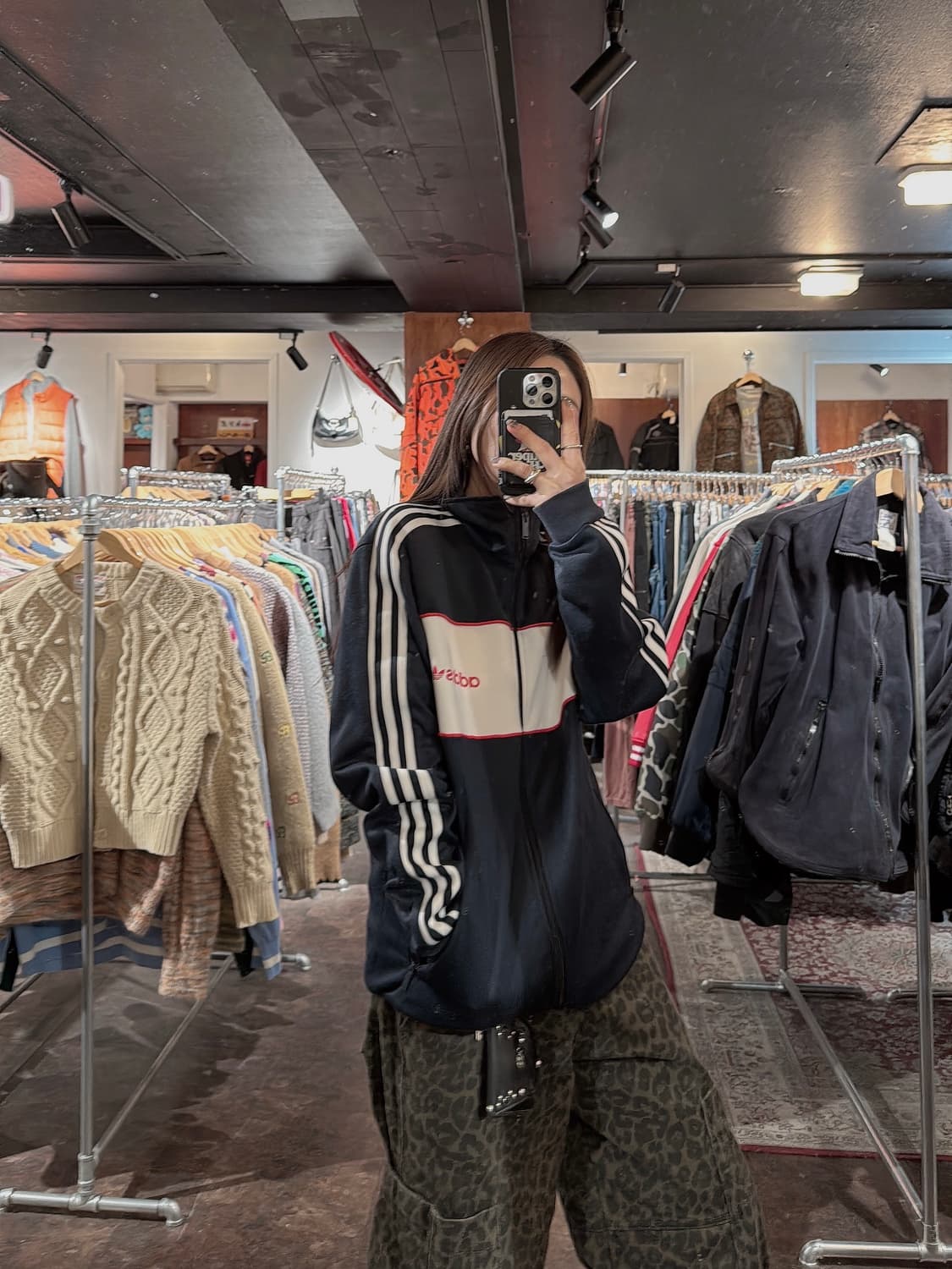 아디다스 컬러 배색 블록 네이비 삼선 트랙탑 져지 자켓 M 상품이미지7